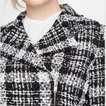 Alice + Olivia NWT Black and Off White Tweed Moto Jacket Photo 1