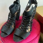 Vince Camuto Black Cage Heeled Edgy Sandals Size 9 Photo 9