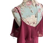 Birdy Grey  Jane Convertible Burgundy Chiffon Bridesmaid Dress sz XXL Maxi Gown Photo 5
