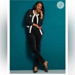 Talbots  Black and Cream Sequin Cardigan | Size 2X Photo 3