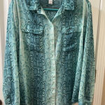 Old Navy  Python Snake Print Semi-Sheer Shirt Photo 0