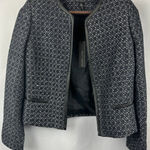 Willi Smith Women’s  Blue, Black, Silver Tweed Open Blazer size 6 Photo 0