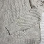 Crown & Ivy  ivory cable knit sweater sz large Photo 6