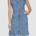 7 For All Mankind  Front Zip Denim Mini Dress Photo 0