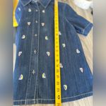 Blue Button Down Shirt with Classic Short Sleeves 100% cotton Size M Photo 4