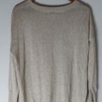 Joseph A. M Thin Gold Sparkle Sweater Top in Wheat Gray Size M Photo 1