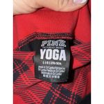 Pink Coconut Boutique PINK Victoria's Secret Women's L Leggings Red Plaid Yoga Christmas Photo 2