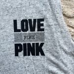 PINK - Victoria's Secret Women’s Cut Off Workout Tank - Gray & White Sleeveless Top, Size M Photo 1