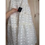 Lulus NWT  Beautiful Sentiments Ivory Floral Strapless Tiered Midi Dress Size XL Photo 4