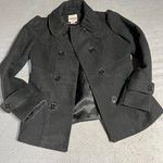 Hydraulic Black Double Breasted Wool Blend Peacoat Size Medium GUC Photo 0