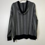 Joie  Chevron Striped Hooded Hoodie Sweater Sweatshirt Plus Size Comfy Loungewear Photo 8