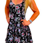 American Eagle  Floral Strappy Swing Mini Sundress XS Empire Waist Photo 0