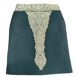 Roberto Cavalli  Black Gold Pencil Skirt Mini Skirt Made In Italy Size 8 Photo 0