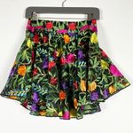 Akira Floral Flower Print Pattern Tulle Embroidered Flare Mini Twirl Skirt Small Photo 0