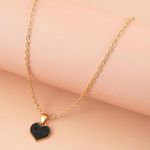 Gold Necklace for Women, 14K Gold Plated Cubic Zirconia Heart Necklace | Cute Dainty Love Pendant Necklaces for Women Dainty Gold Necklace Gifts for Her stainless steel Photo 0