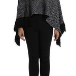 Dolce & Gabbana 100% cashmere marled grey knit fringed poncho Photo 6