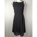 Theory  Black Squared Neck Dress Women's Size 8  Academia Preppy Casual Photo 1