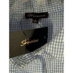 Shinestar  Capped Sear Sucker button front top size Large NWT Photo 6