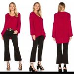 Free People All Mine Slouchy Alpaca Blend Sweater Raspberry Pink Large Oversized Photo 12