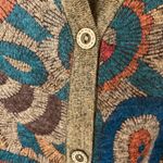 GRECERELLE Women’s Paisley long sleeved button down Brown Sweater size Medium Photo 10