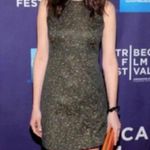 Theyskens' Theory Dino Dress Black Gold Sparkle Metallic Shift Sheath Sleeveless Size 2 Photo 4