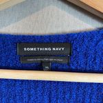 Something Navy wool blend v neck sweater Photo 3