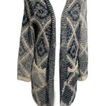 Anthropologie Moth by | Knit Argyle Open Cardigan Oversized Sweater Size Small Photo 0