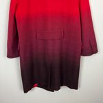 Worthington Dress Coat Womens Large Red Ombre Wool Blend Long Double Breasted Photo 5