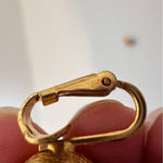 Vintage Aurora Borealis Crystal Gold Tone Clip On Earrings Womens Estate Jewelry Photo 3