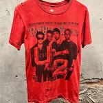 The Vintage Shop Vintage Y2K U2 Rolling Stone Magazine Cover Thrashed Fitted T-Shirt Small S Photo 0