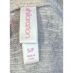 Xhilaration Womens S Gray Knit Sweater Lace Inset Lagenlook Raw Seams Semi-Sheer Photo 2