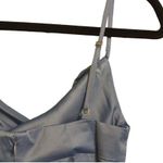 We Wore What NWT Blue Satin Charmeuse Cowl Neck Spaghetti Strap Slip Dress S Photo 4