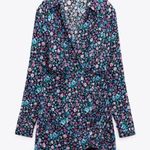 ZARA  | Floral Long Sleeve Dress Photo 7