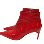 Jeffrey Campbell  Glossy Red GABRIEL Point toe Ankle Boots Bootie Size 10 Photo 10