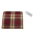 Longaberger Homestead Brown Leather Plaid Snap Tri-Fold Wallet Purse Retro Y2K Photo 1