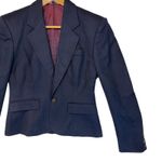 JG Hook Navy 100% Wool Blend Single Button Blazer Chic Classic Business Casual 4 Blue Photo 5