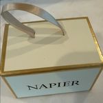 NWT Gold Tone Crystal Bangle Bracelet & Button Stud Earring Set Photo 4