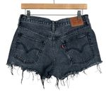Levi's 501 Shorts Womens 27 Washed Black Rigid Distressed Frayed Hem 90s Retro Photo 1