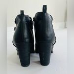 G by Guess Sleek Black Ankle Booties with Open Toes and Side Zipper Size 7M Photo 5