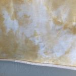 SheIn long sleeve yellow and white cropped raw hem tie dye shirt Photo 2