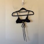 MONDAY SWIMWEAR Black Triangle Wrap Bikini Top Size S Swim Vacation Resort Photo 3