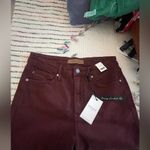 Judy Blue Garment Dyed High-Waist Tummy Control Wide Leg Cropped Jean Marroon Photo 10