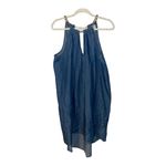 Michael Kors Womens Denim Blue Halter Hi-Lo Dress, Large Photo 1