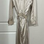 Pacific&Co Cream Silk Shirt Dress Size Small $795 Photo 7