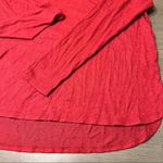 Gibson Womens Petite Medium Red Long Sleeve V Neck Hi Photo 2