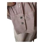J.Crew  Shirt Women 10‎ Red White Striped Collared Button Down Preppy Career Photo 4