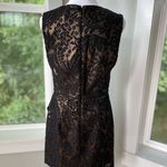 Forever 21 Vintage Y2K F21 Black Lace Gold Metallic Structured Party Dress Medium Photo 6