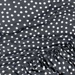 Modcloth Women's It's a Go Tie Shoulder V-Neck Ruffle Hem Black Dress Medium Photo 5