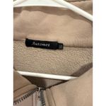 Automet Half Zip‎ Pullover Sweatshirt Cropped Cozy Comfy Casual XL Tan Photo 2