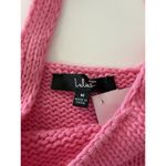Lulus  Womens M Pink Knit Tank Ruffled Sweater Preppy Barbie Fairy Flowy Crochet Photo 1